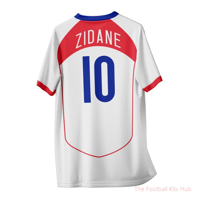 Zidane 10 France Vintage Style Concept Shirt Adult Short Sleeve