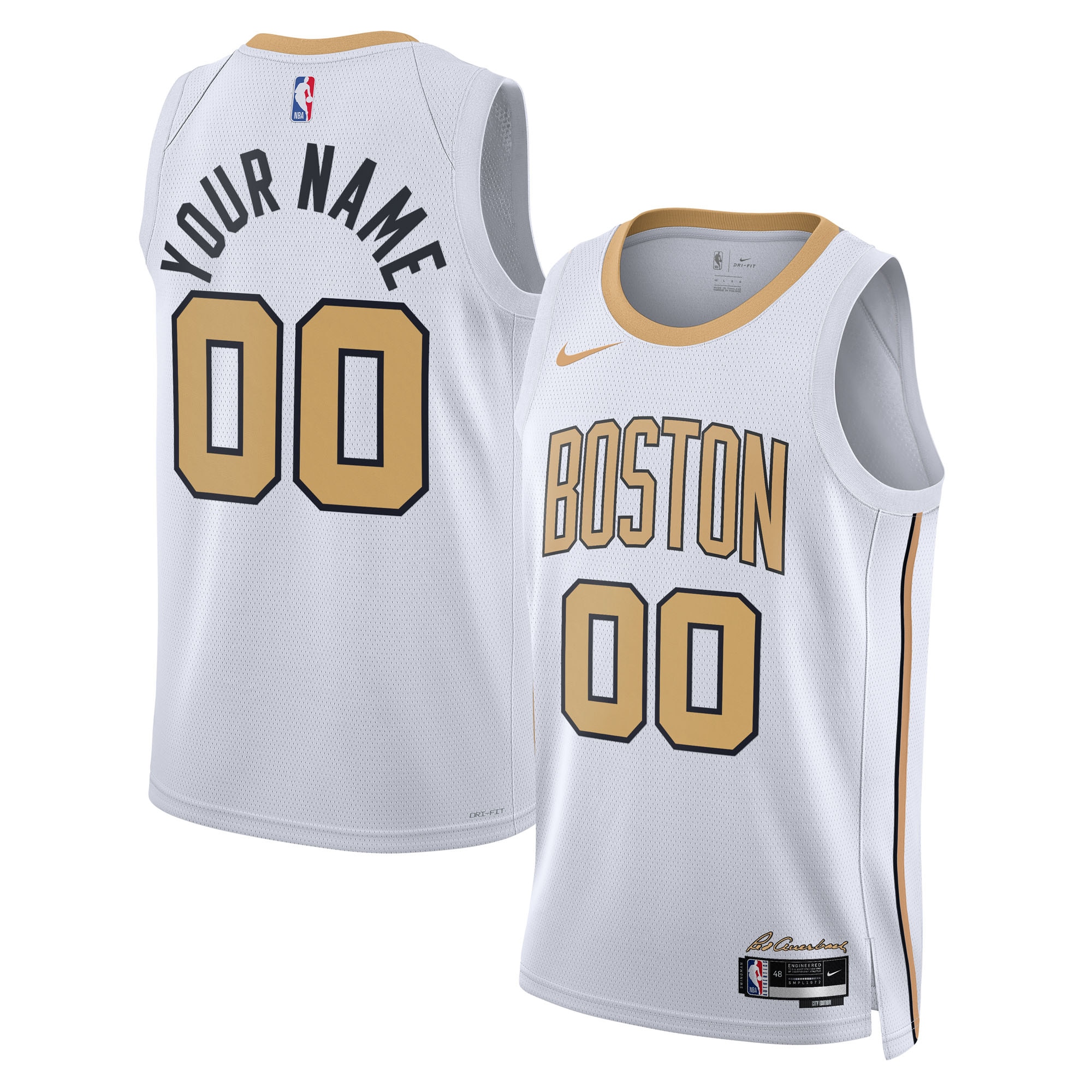 [LK] Boston Celtics Unisex 2025/26 City Edition Swingman Custom Jersey - White