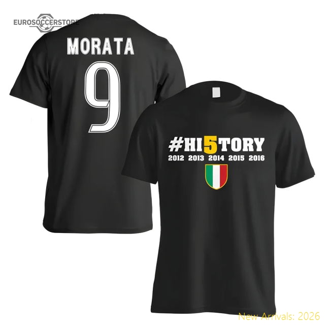 Black And Whites History Winners Fan T-shirt (morata 9) - Black