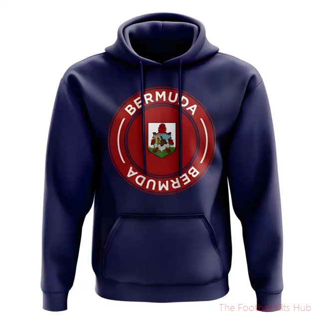 Men Bermuda Football Badge Hoodie (Navy)