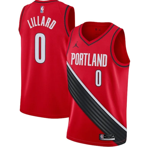 Performance Damian Lillard POR NBA Jersey - Red - Licensed Product
