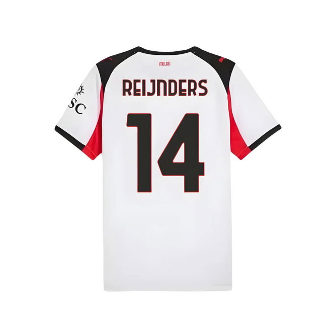 Official Licensed Acm Ac Milan Away Shirt Reijnders #14 2025-2026 ...