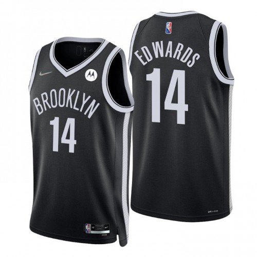 Black Nike Brooklyn Nets #14 Nets Jersey - High-Quality Polyester