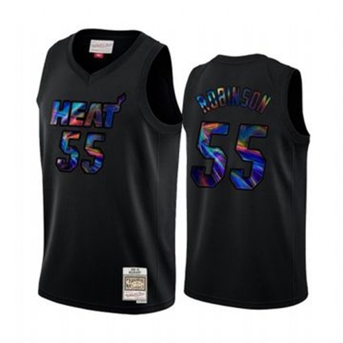 Heat Black Miami Heat #55 Jersey - Budget-Friendly Basketball Jersey