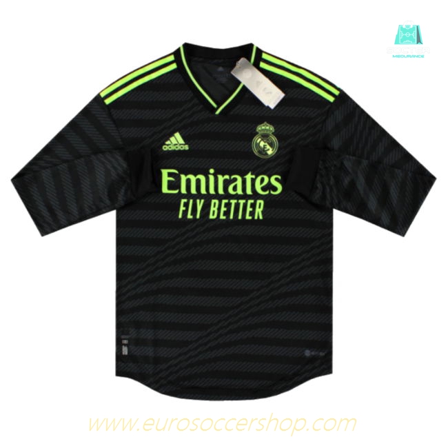 2022-2023 Real Madrid Authentic Long Sleeve Third Shirt
