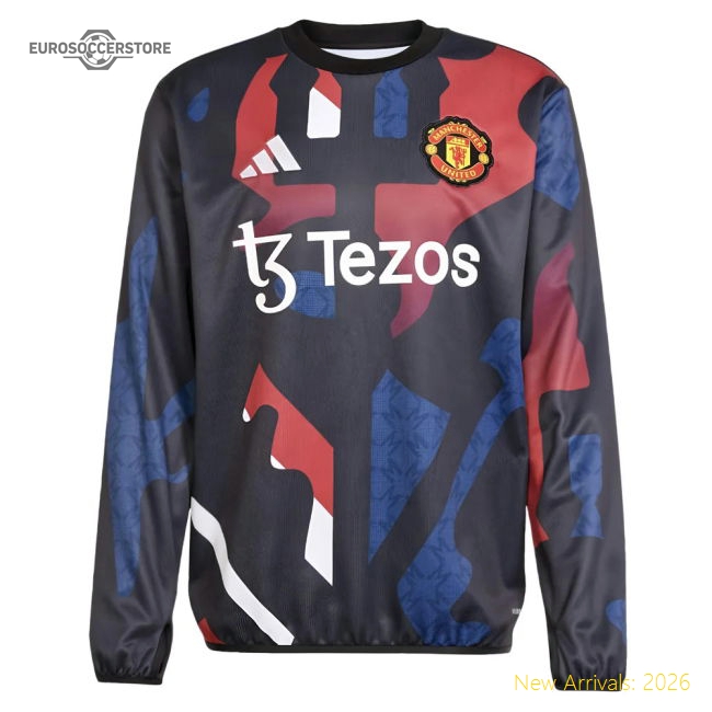 Performance Warm Up Top Black 2024-2025 Man Utd Pre-Match