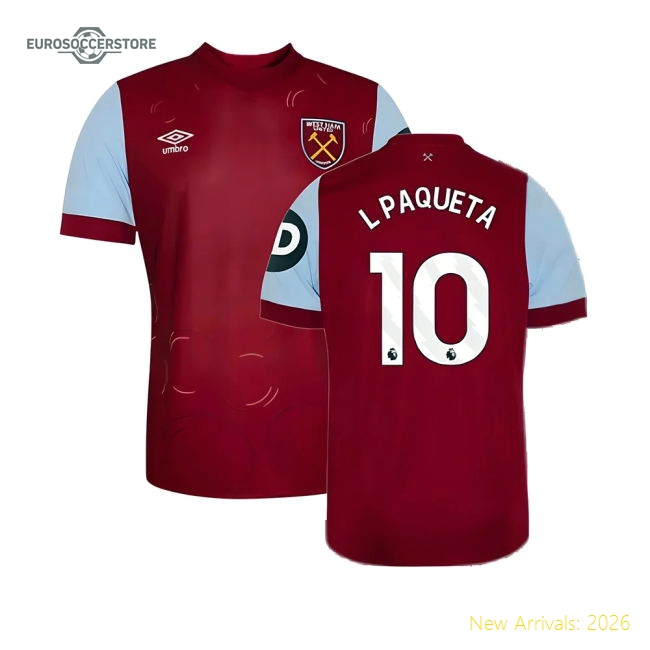 Kid-approved West Ham Kids L Paqueta Jersey 2023-2024 Tag-free
