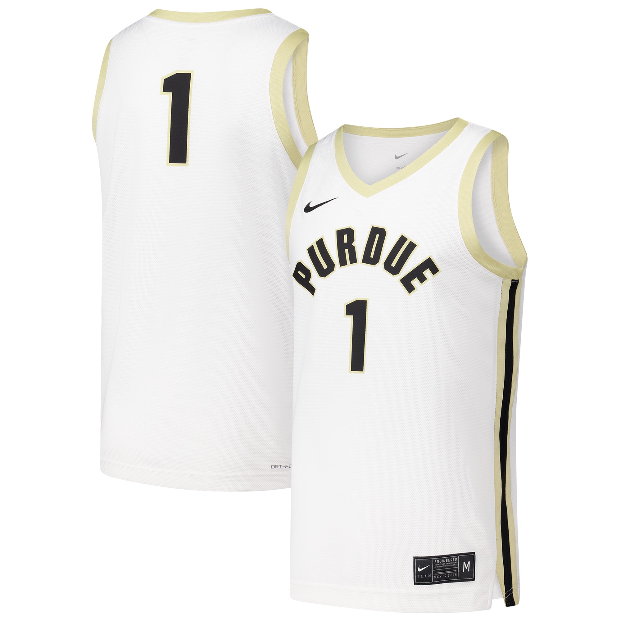 [NJP] Youth Purdue Boilermakers Replica Basketball Jersey - White