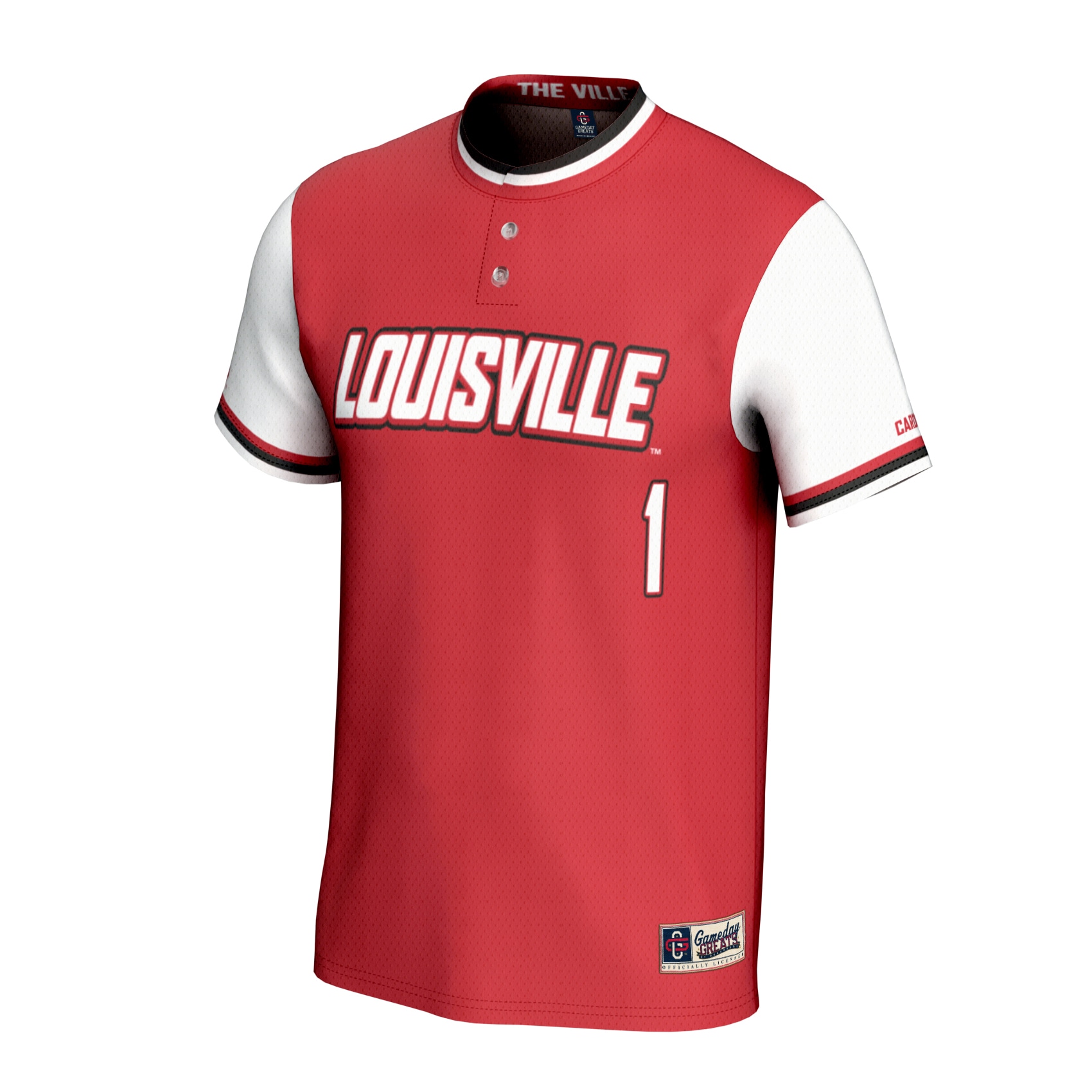 [DDG] Louisville Cardinals GameDay Greats Unisex Lightweight Softball Fashion Jersey - Red