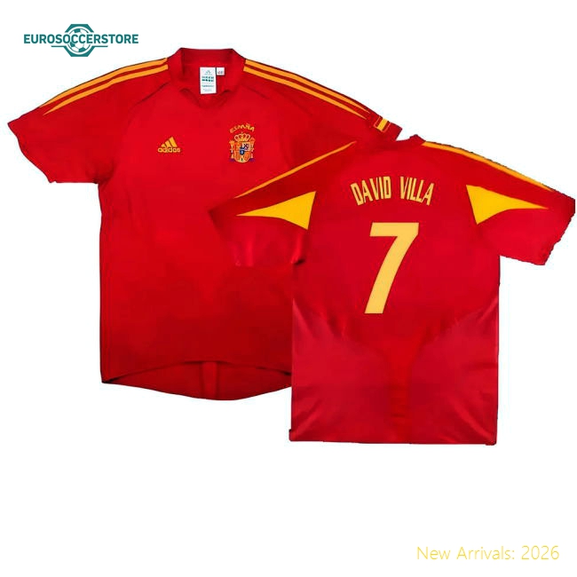 Non-toxic Kids Football Team David Villa Jersey 2024-2025 Stretchy