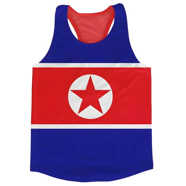 Championship North Korea Flag Running Vest Match-Ready Match-Ready