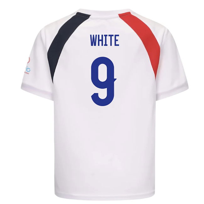 2025 England WEC Poly T-Shirt (White) - Kids (WHITE 9)