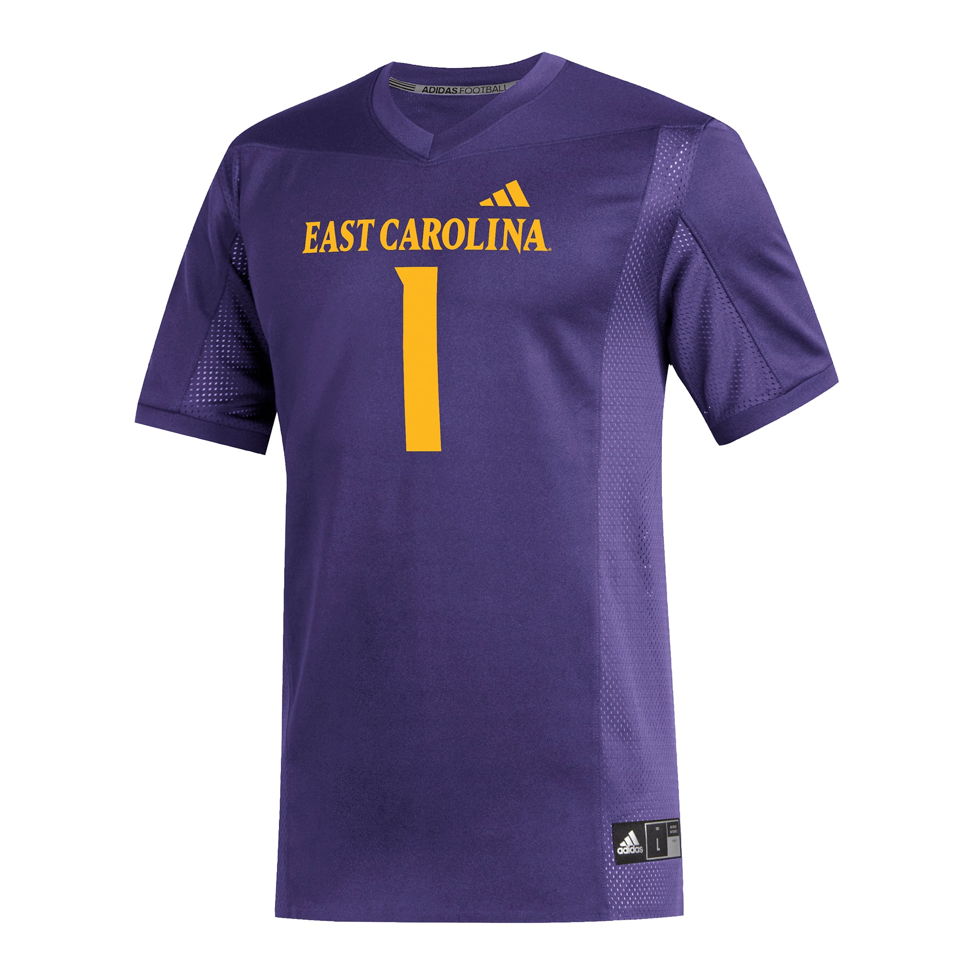 Men's #1 Purple ECU Pirates Football Jersey