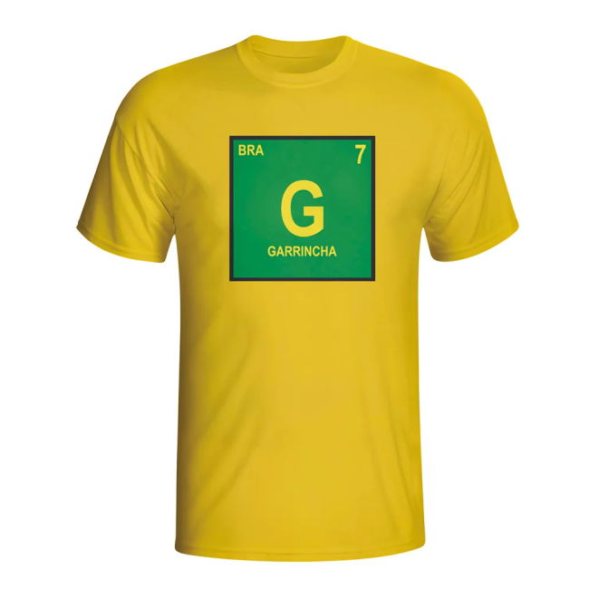 Match Garrincha Brazil Periodic Table T-Shirt (Yellow) - Kids
