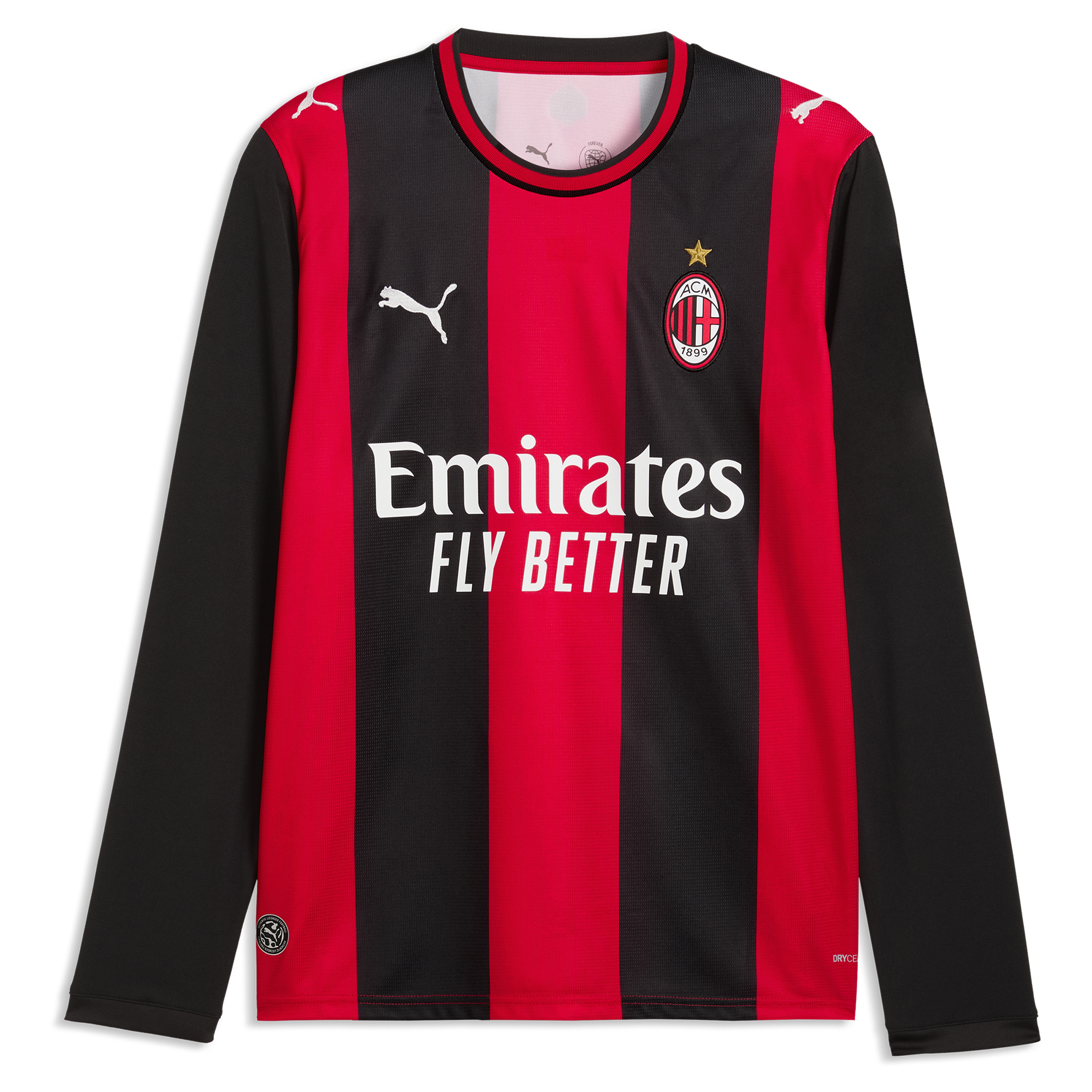 [SJH] Christian Pulisic AC Milan 2026/27 Home Replica Long Sleeve Jersey - Black/Red