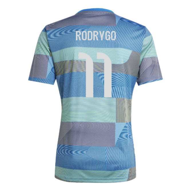Premium-grade 2025-2026 Real Madrid Pre-match Shirt (blue) (rodrygo