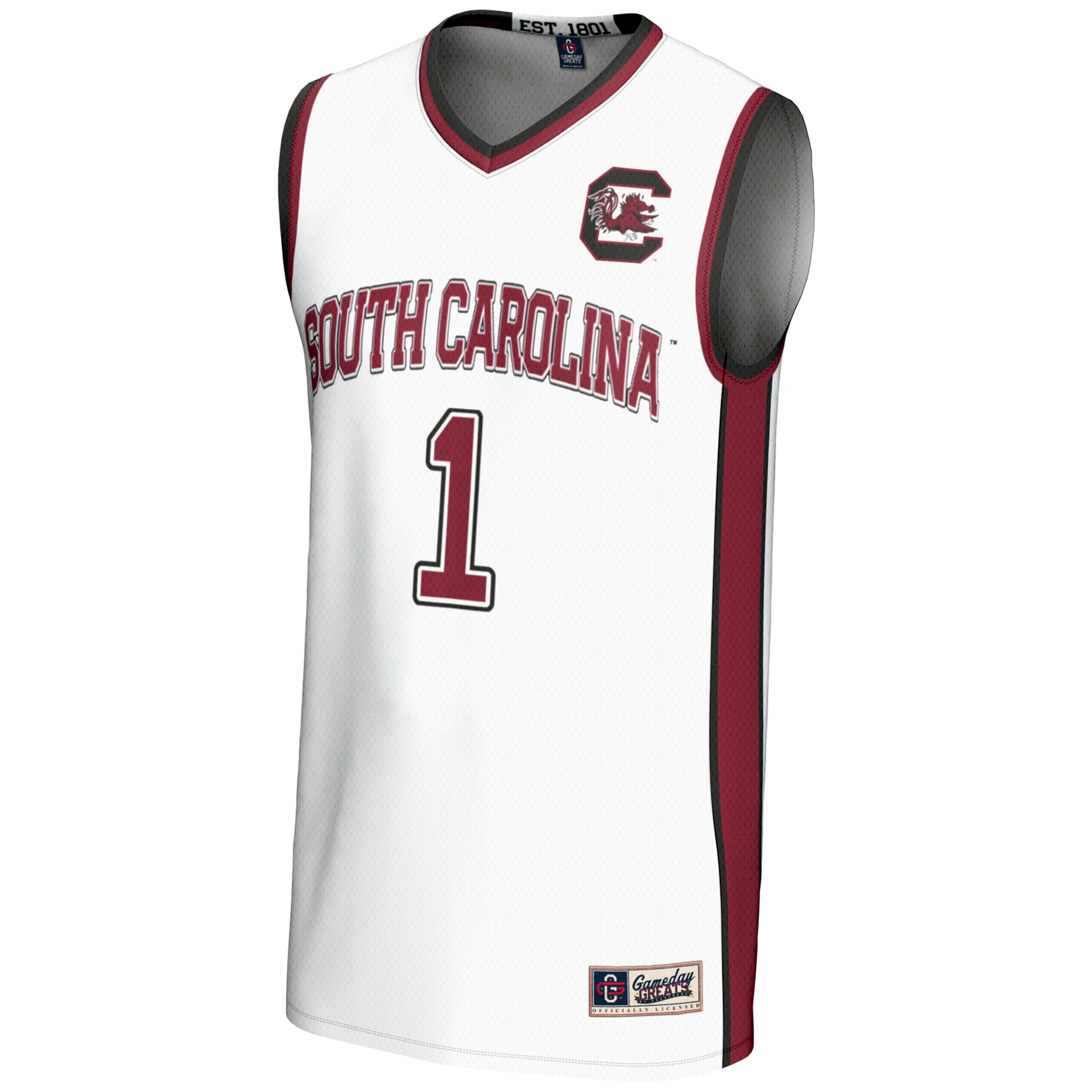 [DDG] South Carolina Gamecocks GameDay Greats Youth Lightweight Basketball Jersey - White