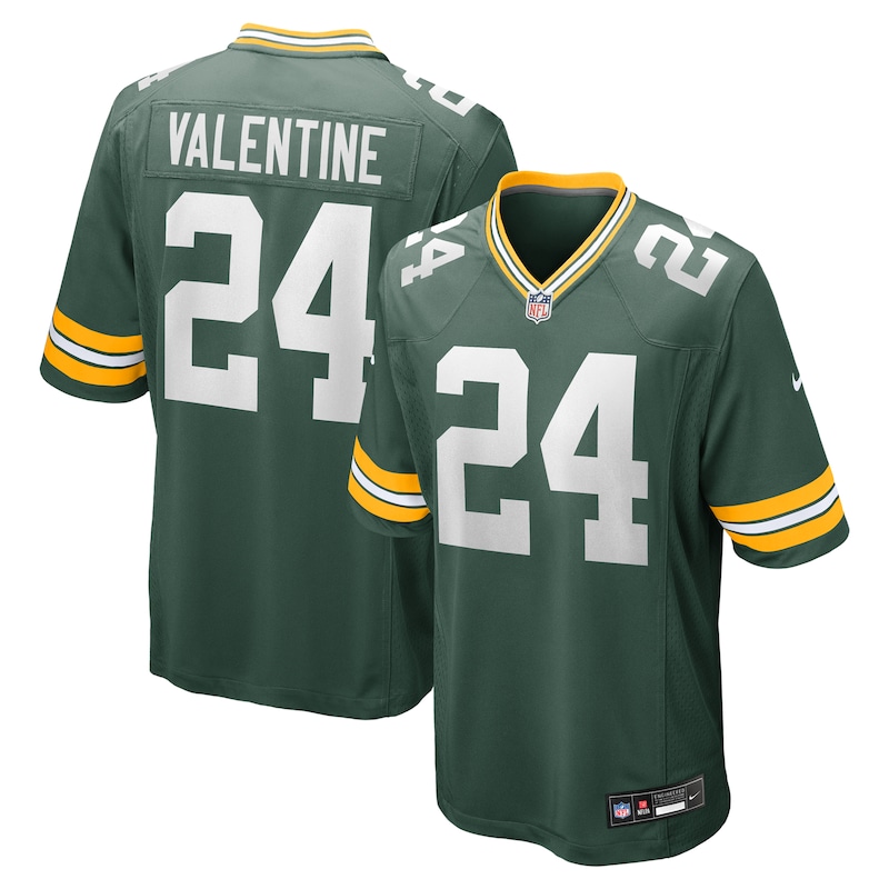None Carrington Valentine GB Packers Modern Durable Jersey for NFL Fan