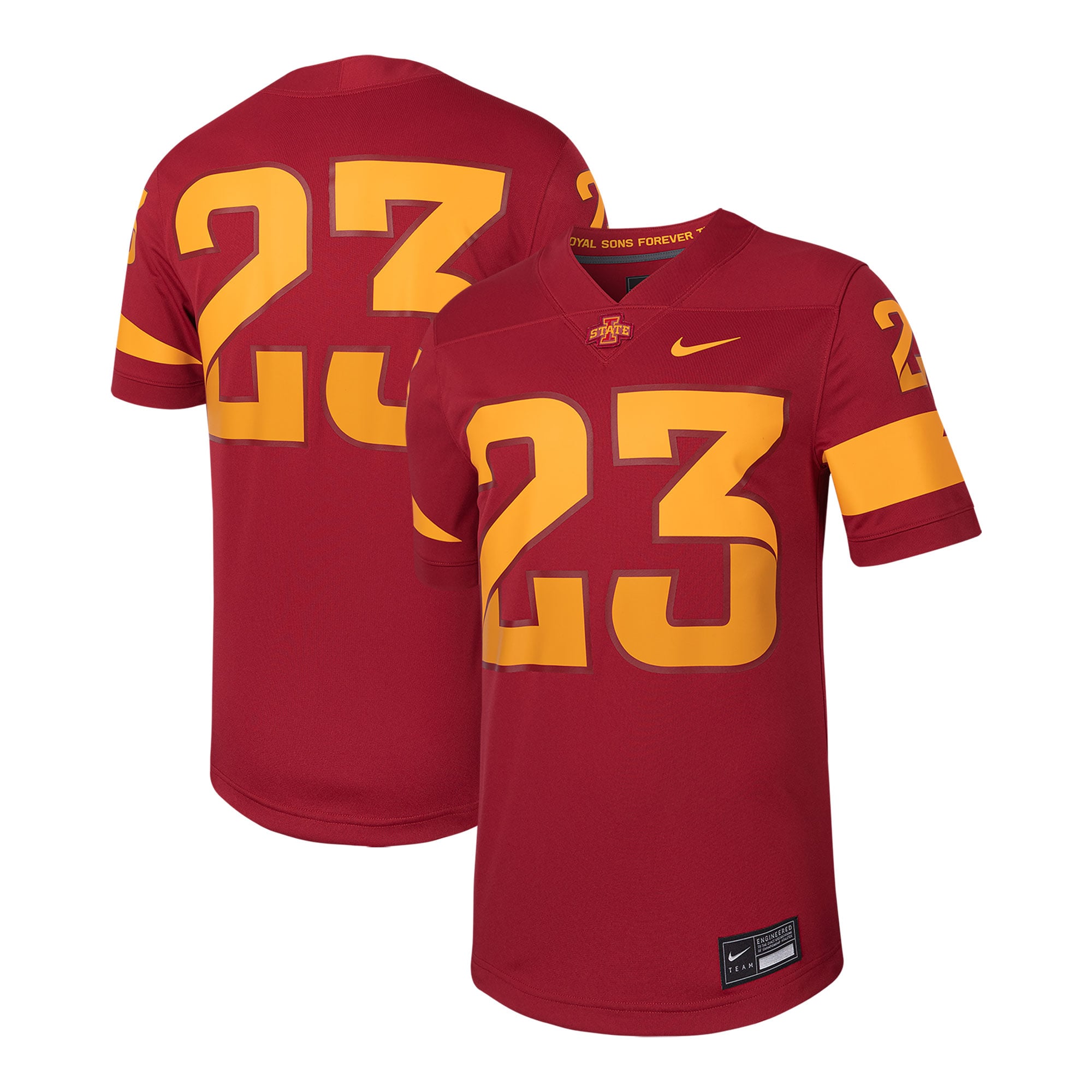 Men's #23 Cardinal Iowa State Cyclones Football Jersey