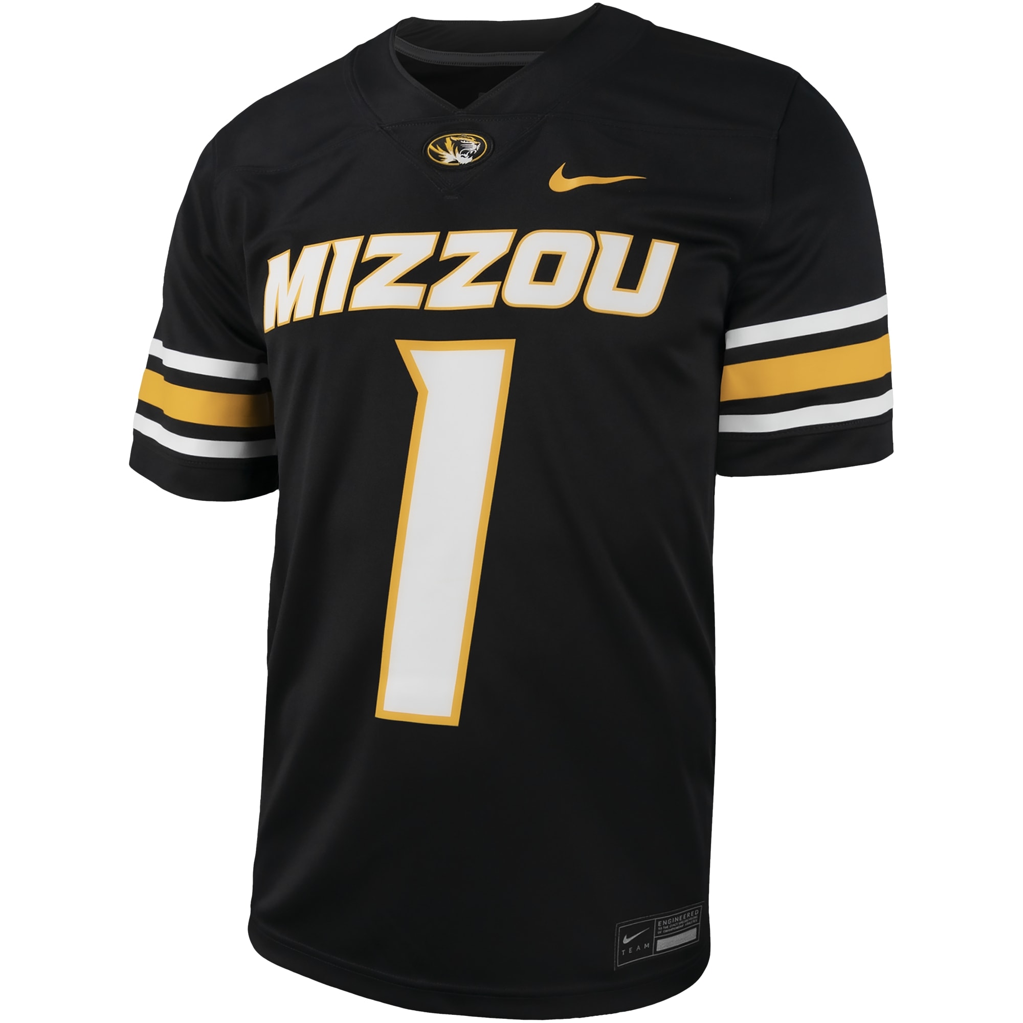 #1 Missouri Tigers Untouchable Football Replica Jersey - Black