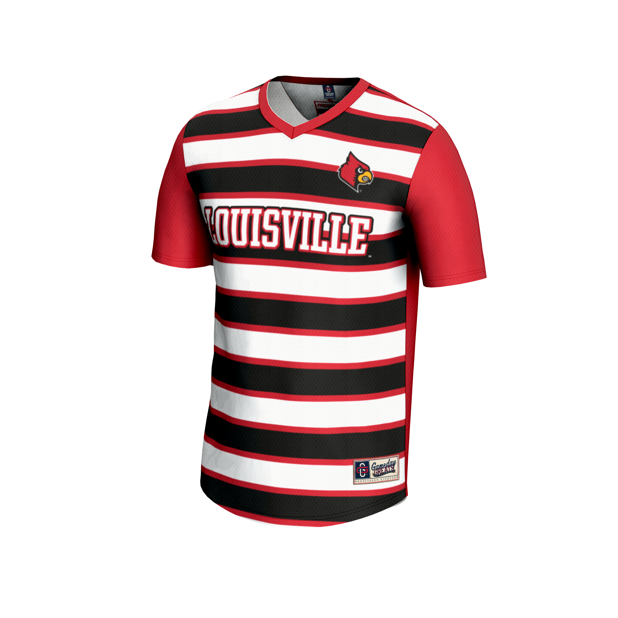 [SJH] Louisville Cardinals GameDay Greats Unisex Lightweight Soccer Fashion Jersey - Red