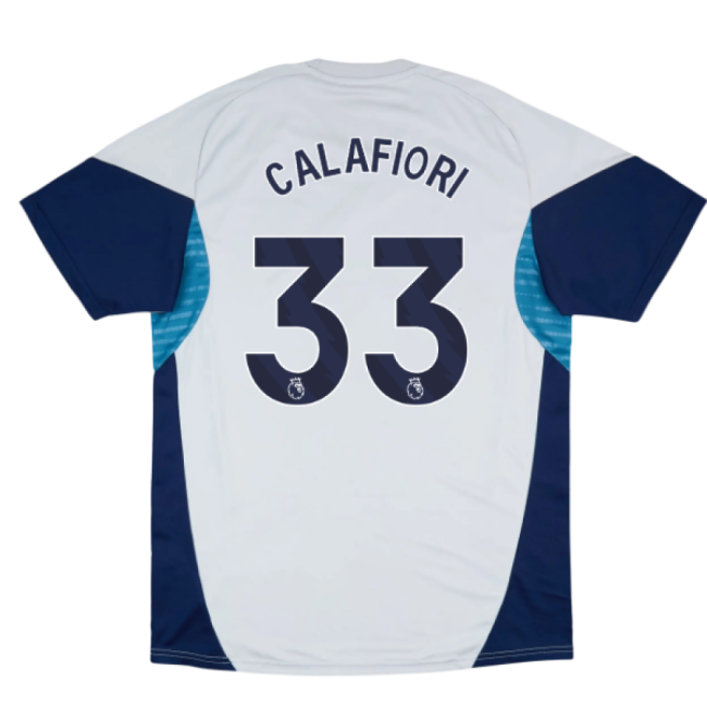 2025-2026 Arsenal Training Shirt (Grey Two) (Calafiori 33)