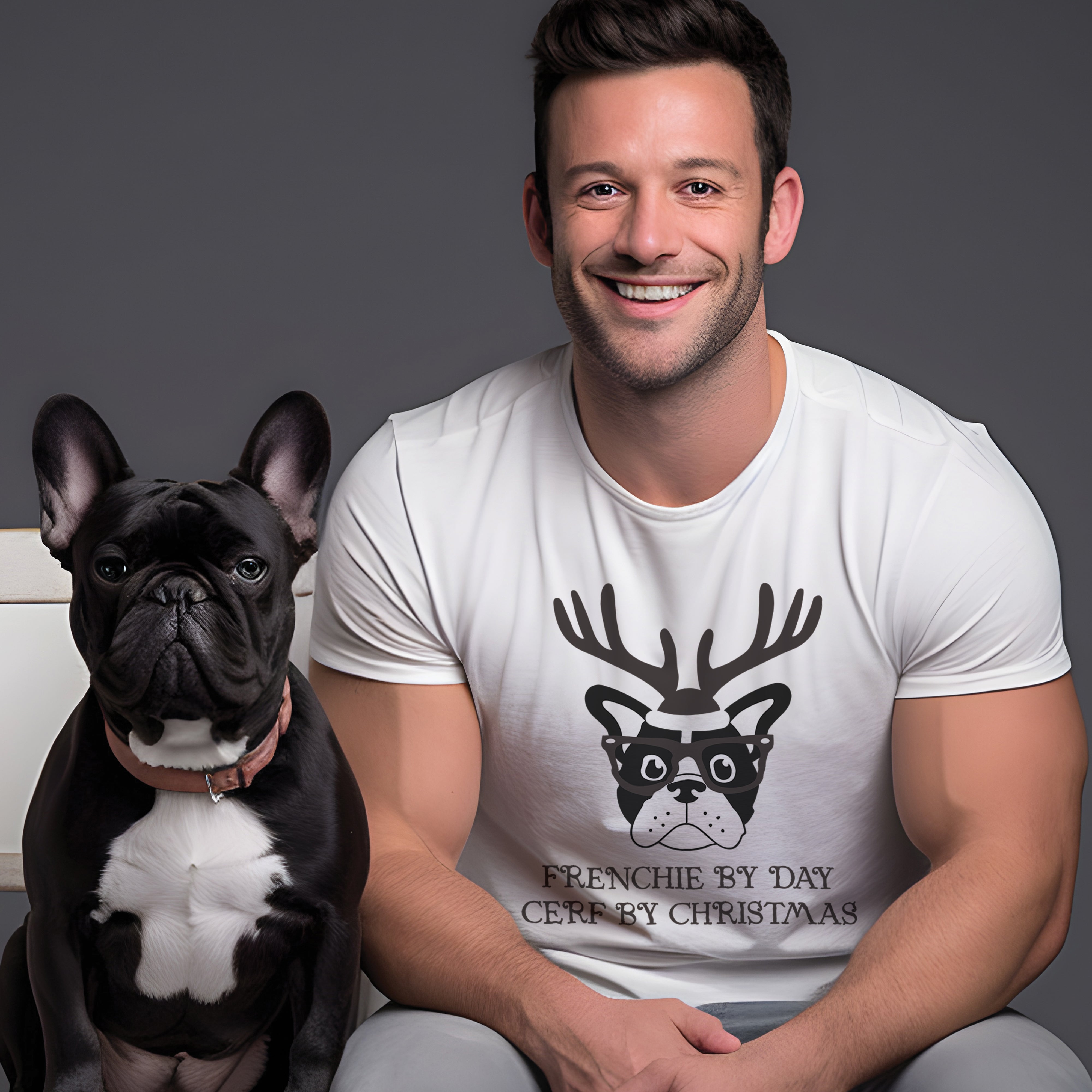 French Bulldog Frenchie Reindeer Unisex T Shirt Useful Frenchie Gear
