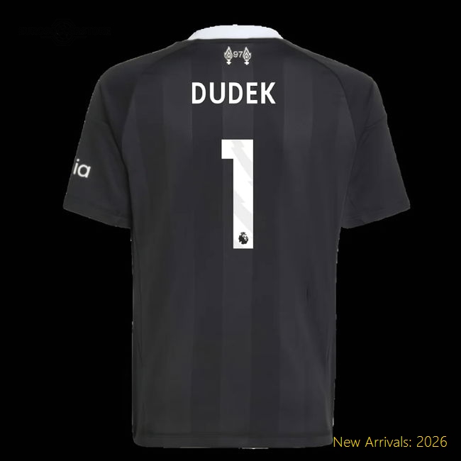 2025-2026 Liverpool Third Goalkeeper Shirt (Black) - Kids (Dudek 1)