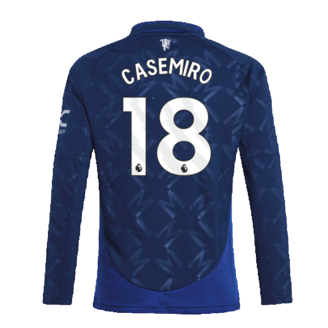 2024-2025 Man Utd Long Sleeve Away Kit (Kids) (Casemiro 18)