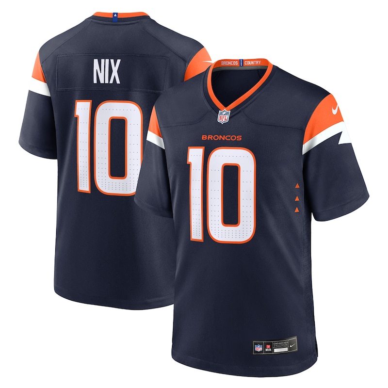 None Bo Nix DEN Broncos Retro Game-Ready Jersey Football Apparel