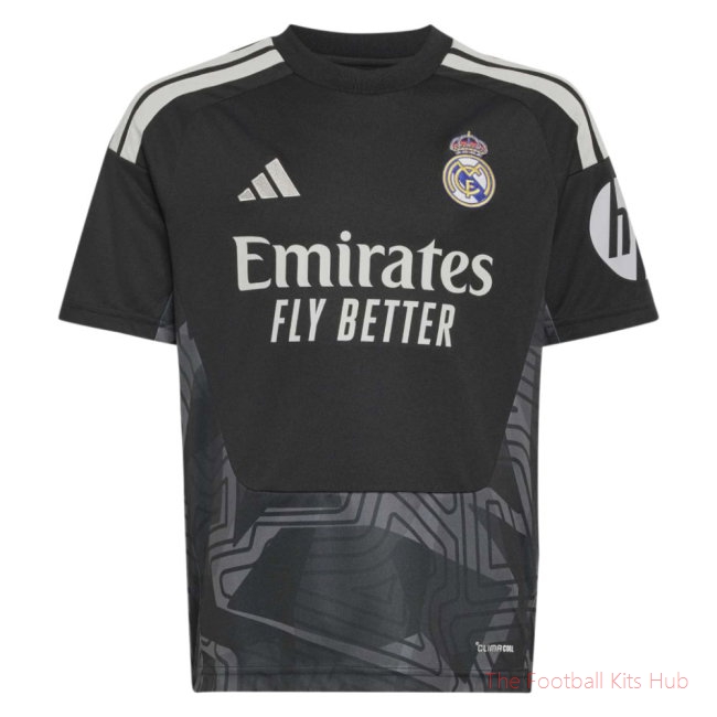 2026-2027 Real Madrid Home Goalkeeper Shirt (Black) - Kids (Your Name)