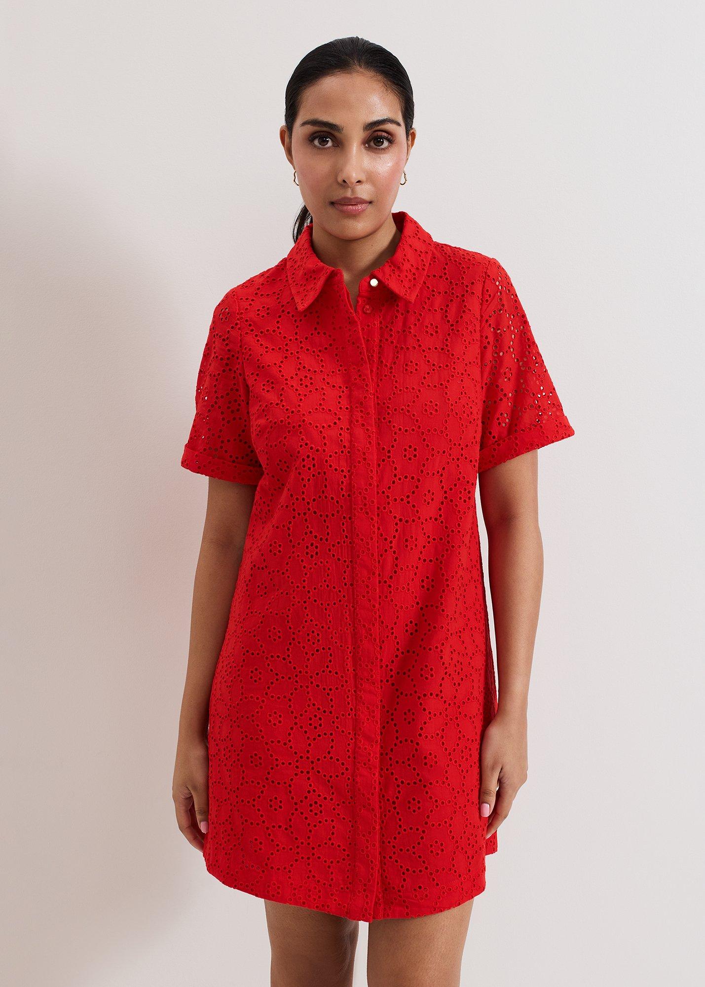 Petite Nicky Broiderie Dress
