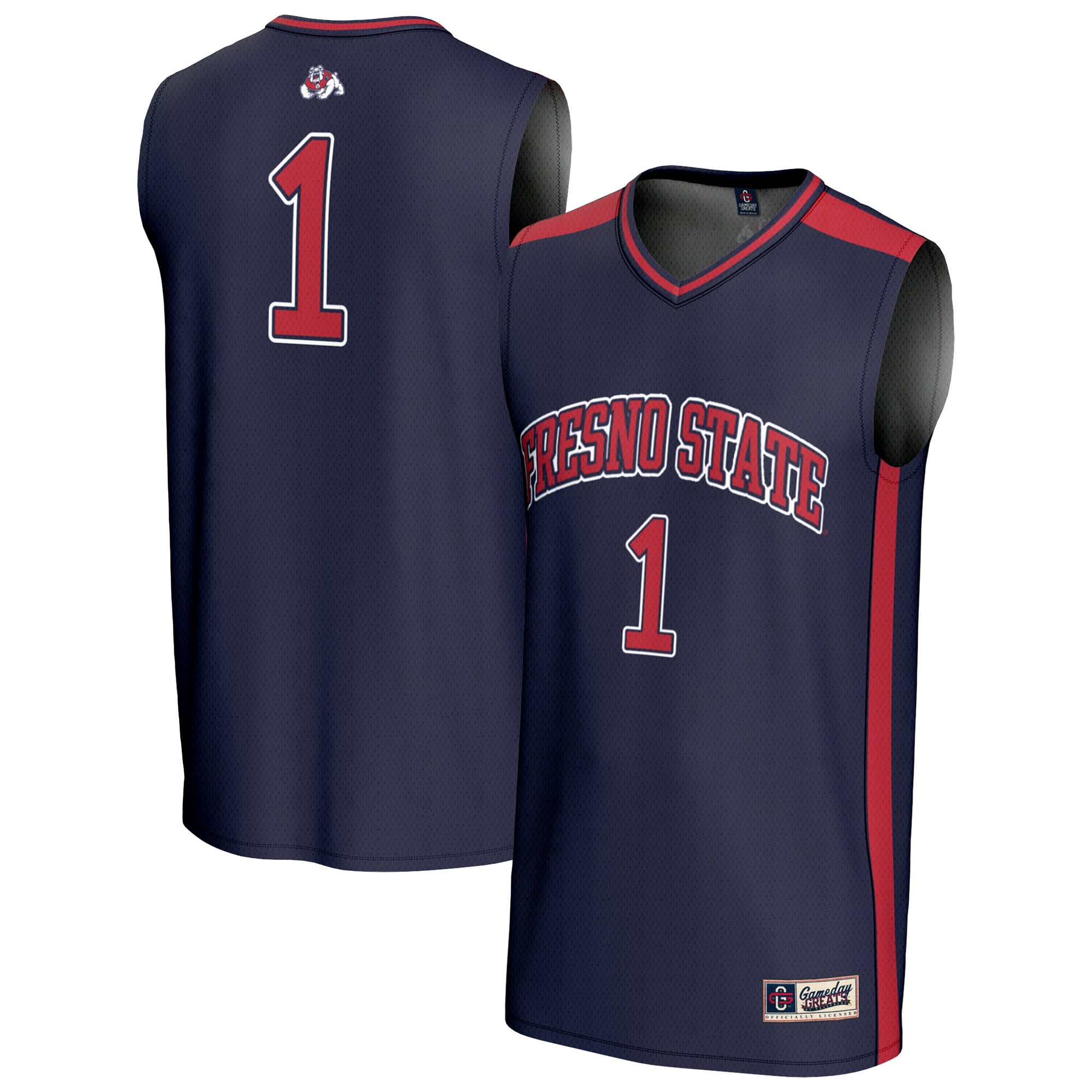 #1 Fresno State Bulldogs GameDay Greats Youth Lightweight Basketball Fashion Jersey - Navy