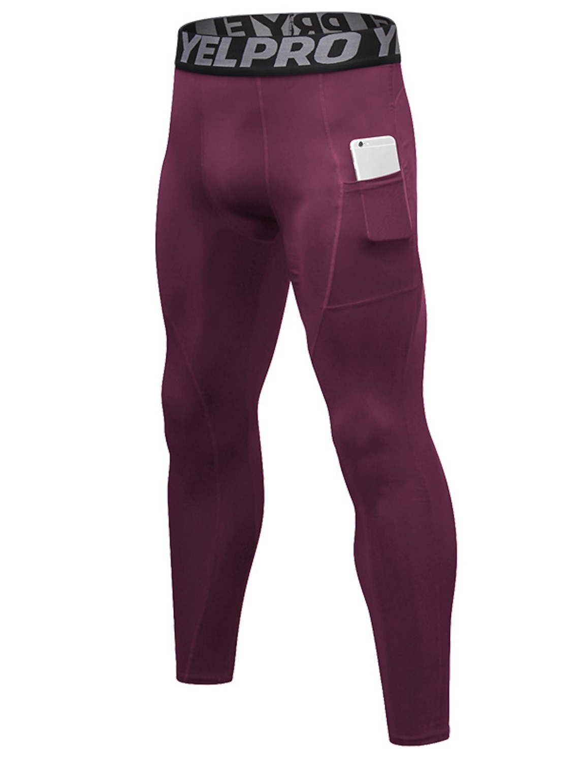 Men's Compression Pants Running Tights Leggings with Phone Pocket Base Layer Athletic Summer Spring Winter Spandex Quick Dry Sweat wicking Power Flex Breathable Gym Workout Running Fitness Skinny
