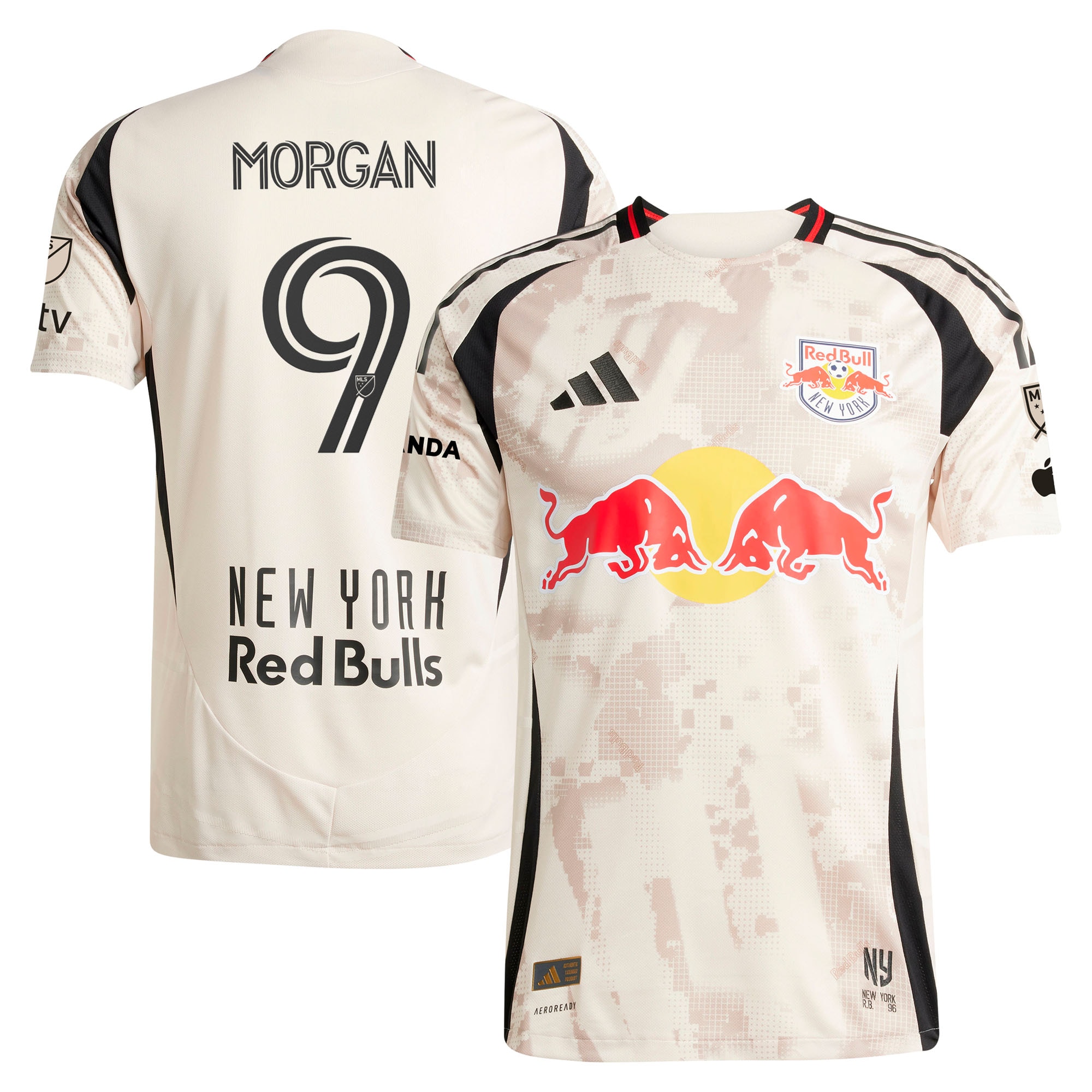 [SJH] Lewis Morgan New York Red Bulls 2025 Stone Kit Authentic Player Jersey - Tan