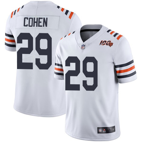 NFL CHI Bears #29 Tarik Cohen White Limited Jersey - High Quality