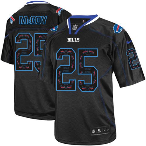 NFL BUF Bills #25 LeSean McCoy Black Lights Out Jersey - High Quality