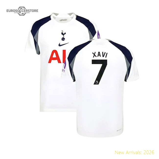 2025-2026 Tottenham Hotspur Home Soccer Shirt (Xavi 7) For Premier