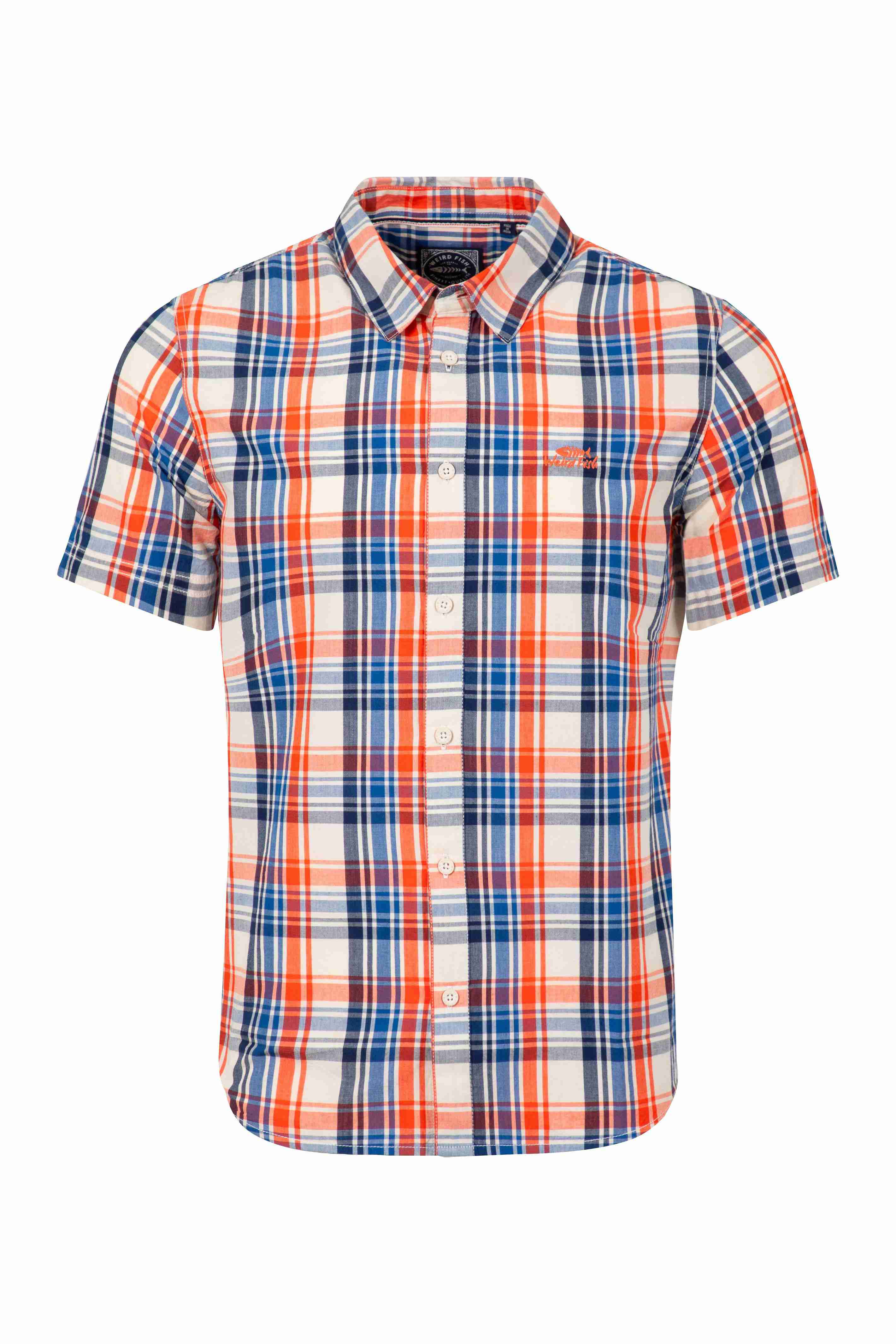 Judd Short Sleeve Check Shirt Light Cream