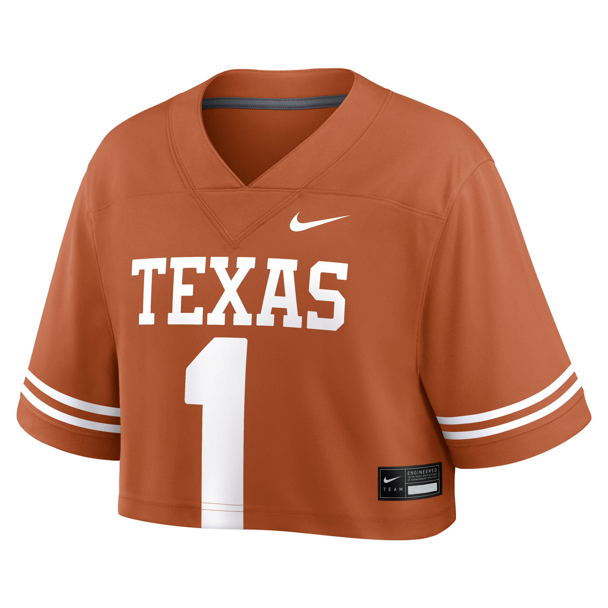[DDG] Texas Longhorns Women's Game Crop Top Jersey - Texas Orange