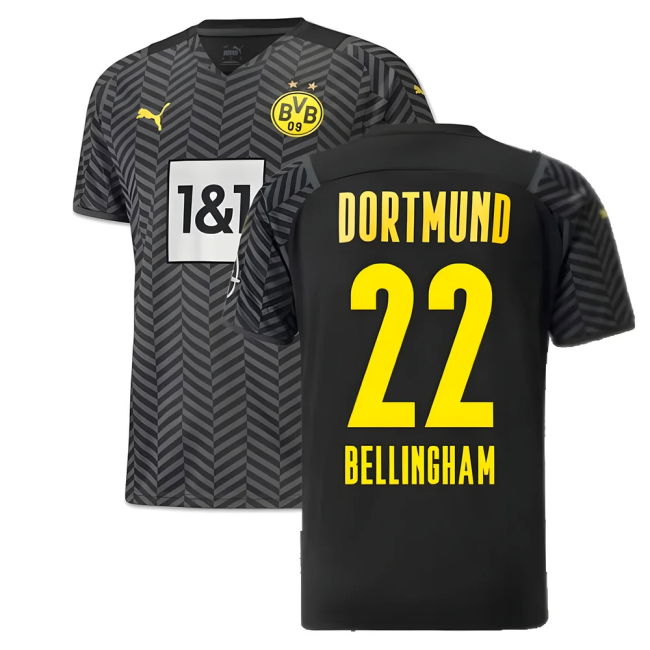 2021-2022 BVB Away Stylish Shirt (BELLINGHAM 22) Lightweight