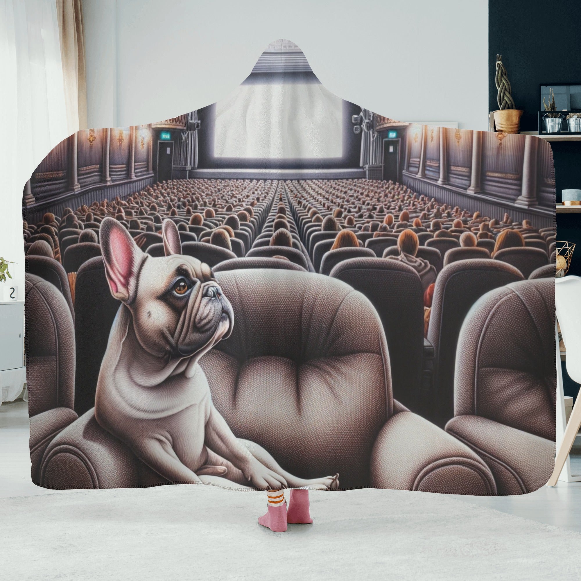 French Bulldog Diego Hooded Blanket Practical Pet Supply