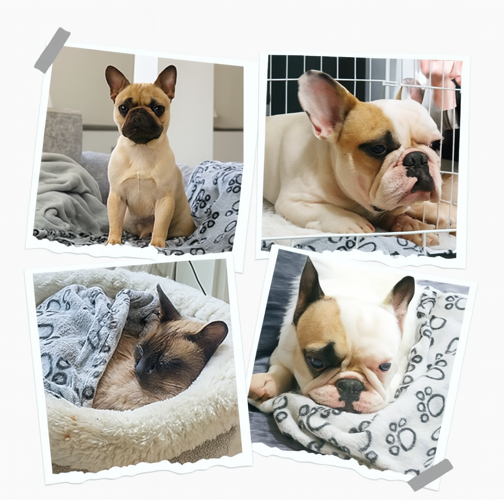 Everyday Blankie French Bulldog Blanket – Soft Fluffy Calming Washabl...