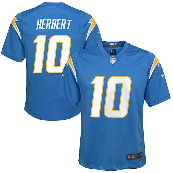 None Justin Herbert Game Jersey - Blue | NFL Player Jersey | NFL Footb