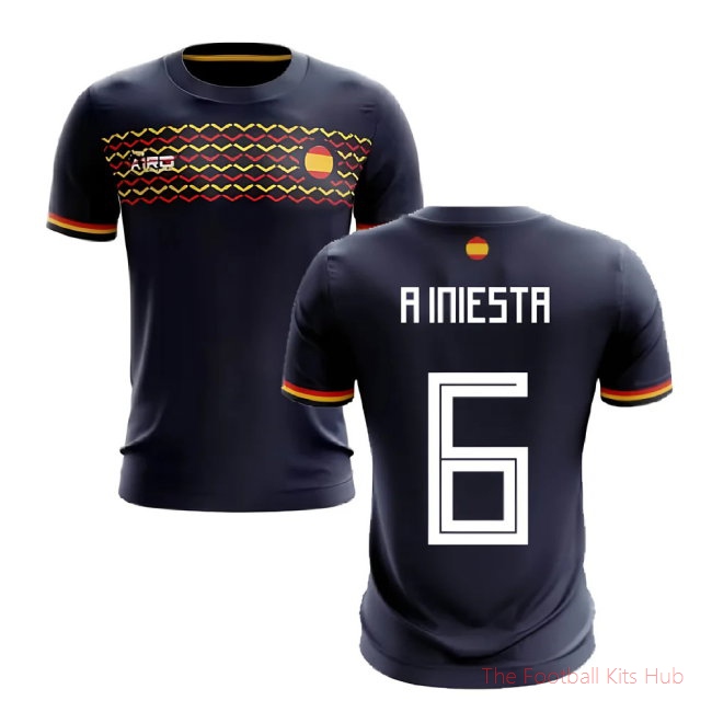 [LK] 2025/26 Spain Away Football Shirt (A Iniesta 6)