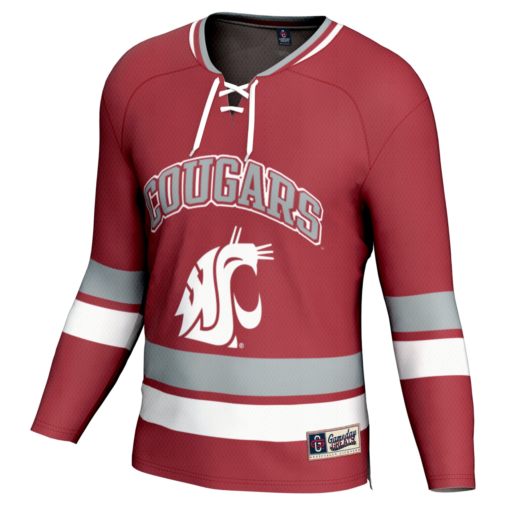 [DDG] Washington State Cougars GameDay Greats Spirit Hockey Jersey - Crimson