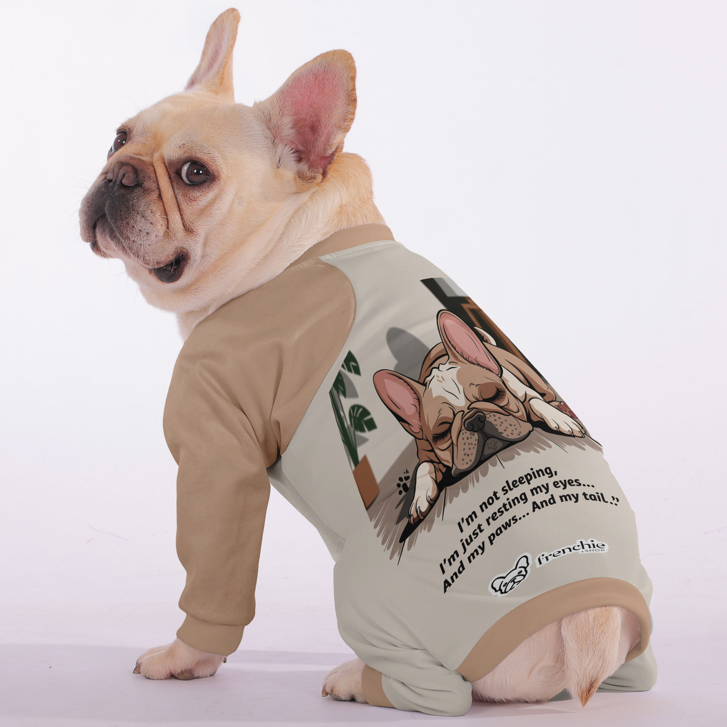 Im not sleeping, Im just resting my eyes... and my paws... and my tail... - Frenchie Pajamas – Ultra-Soft, Cozy, & Adorably Stylish