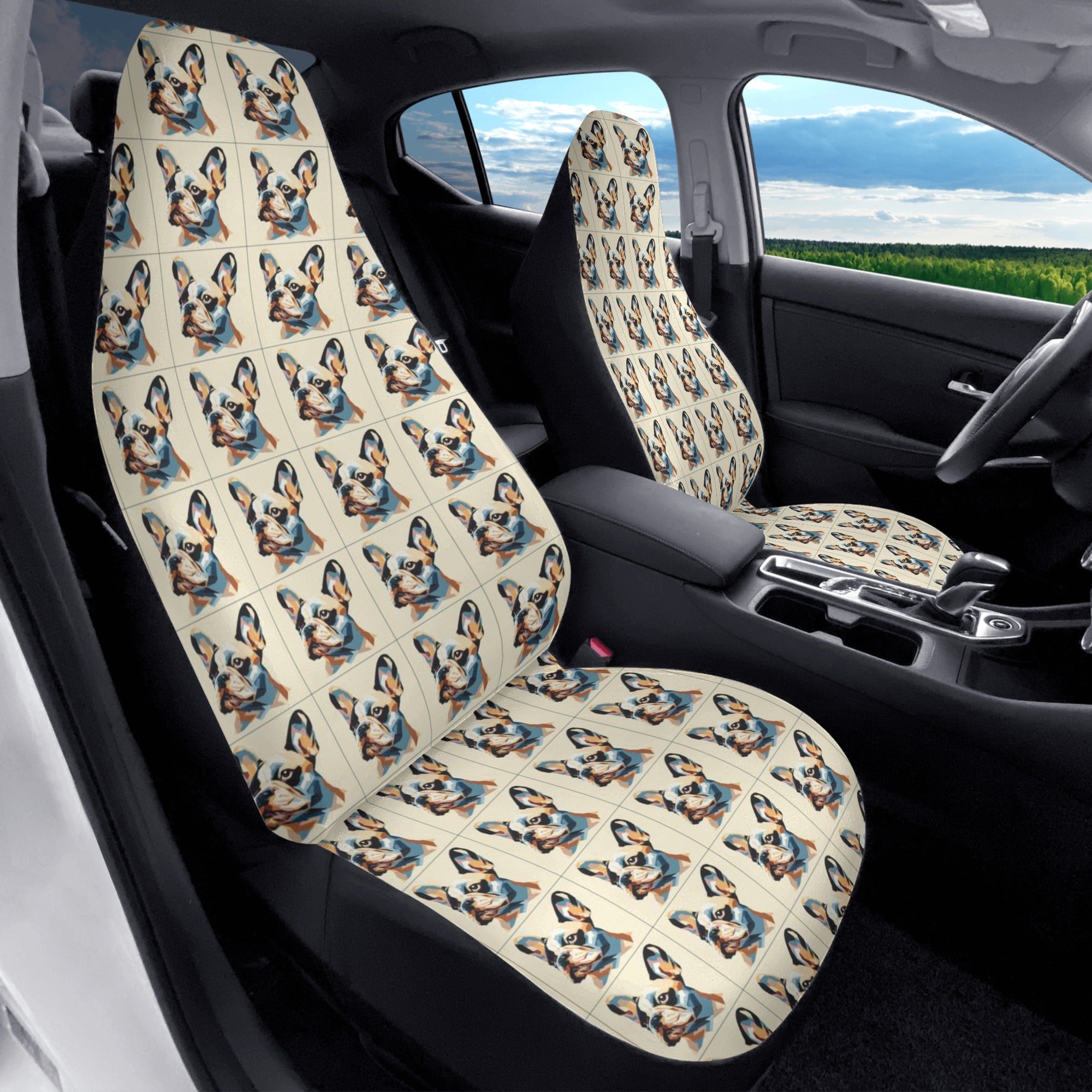 French Bulldog Floria Car Seat Covers (2 Pcs) Frenchie Pet Item