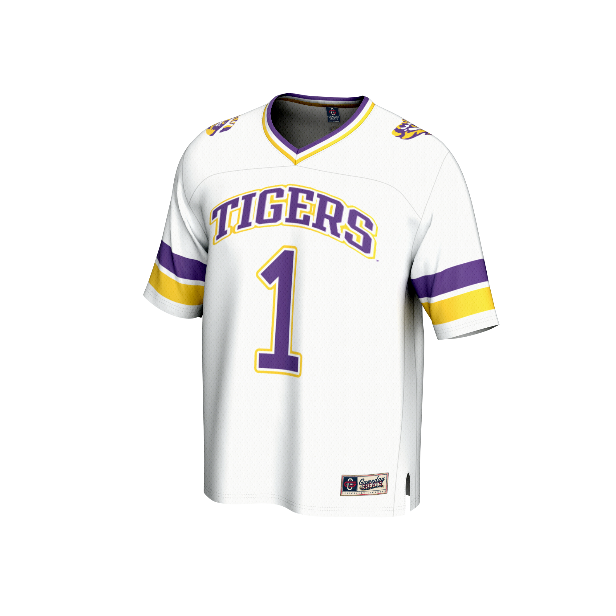 [DDG] LSU Tigers GameDay Greats Youth Collegiate Football Fashion Jersey - White