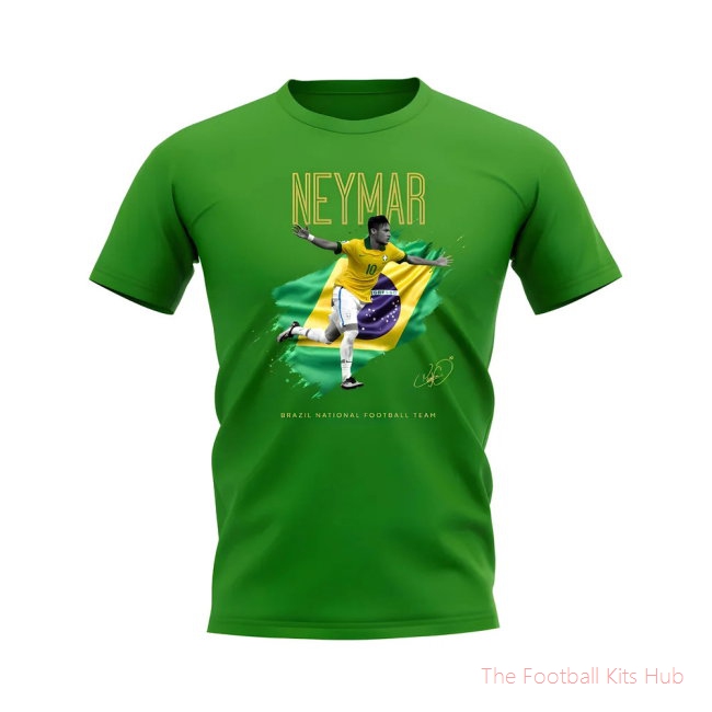 Neymar Brazil Celebration T-Shirt (Green)